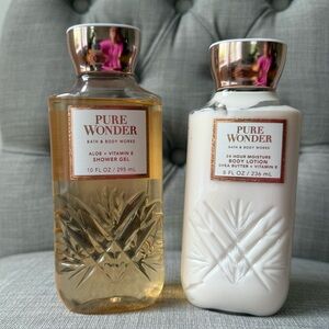 Bath & Body Works Pure Wonder Shower‎ Gel & Lotion Set NEW